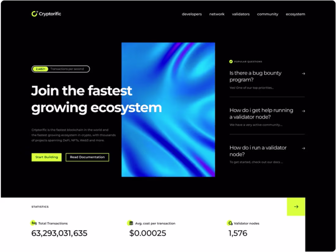 Cover image for Cryptorific - Landing Page Design