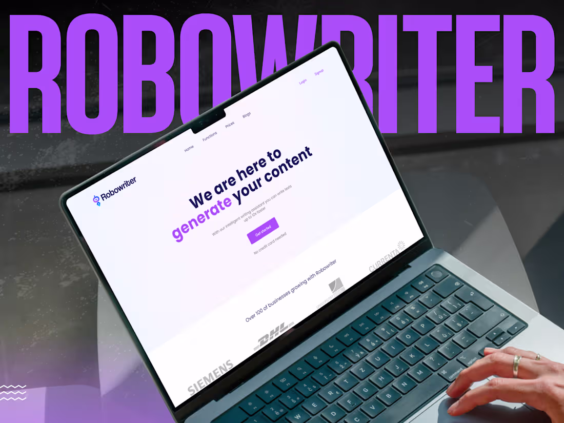 Cover image for Robowriter — Figma to Webflow