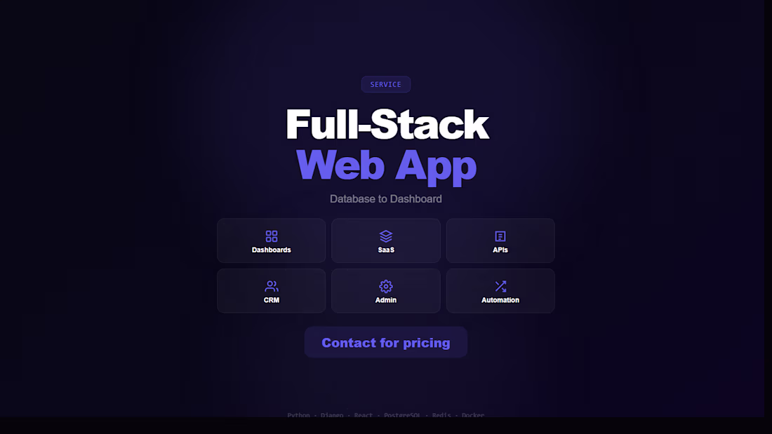 Cover image for Full-Stack Web Application Development