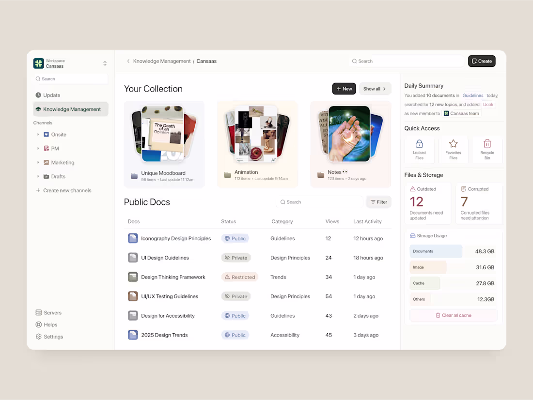 Cover image for Mind Box - Knowledge Management Dashboard | Dashboard