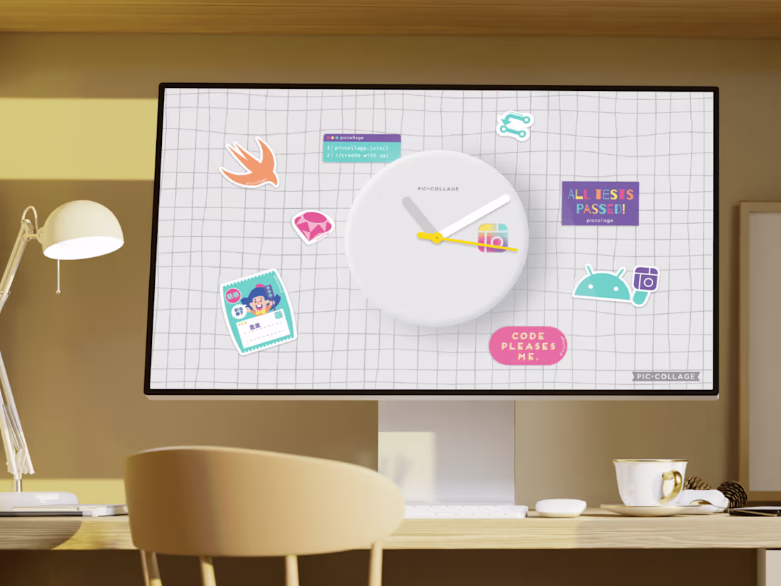 Cover image for Mac Screensaver: PicCollage Clock