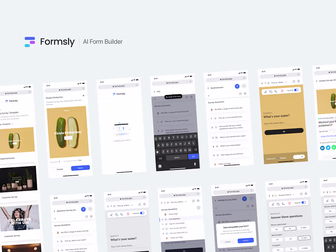 Cover image for Formsly - AI and No-code Form Builder
