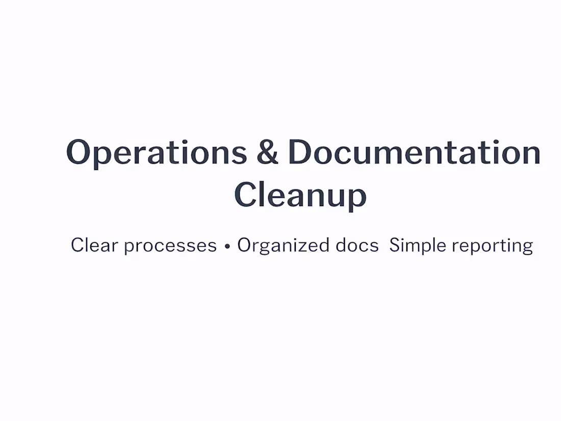 Cover image for Operations & Documentation Cleanup for Small Teams