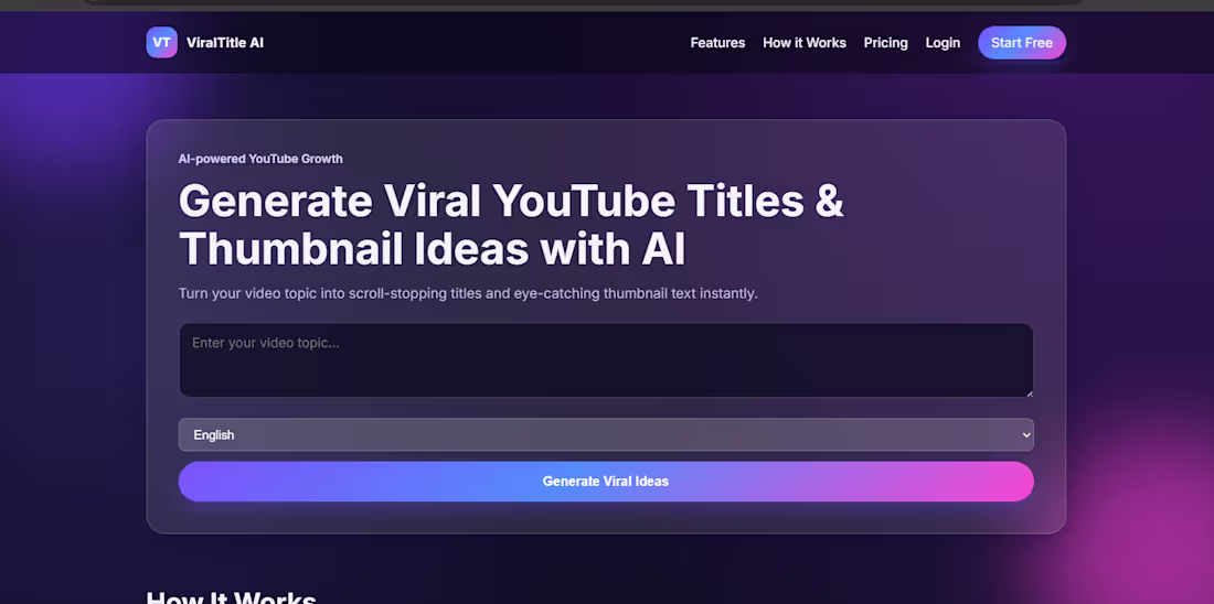 Cover image for Built a Viral Title Generator