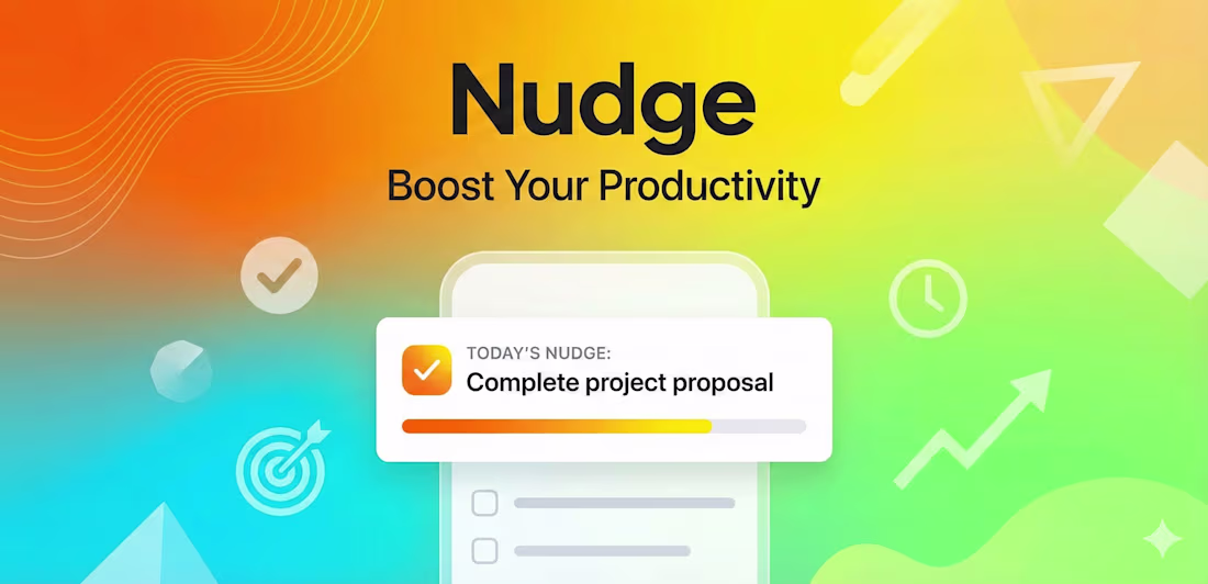 Cover image for Working on a Mobile app Nudge, too boost your Productivity. ...