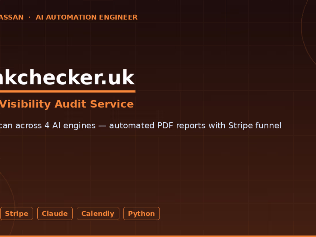 Cover image for airankchecker.uk — AI Visibility Audit