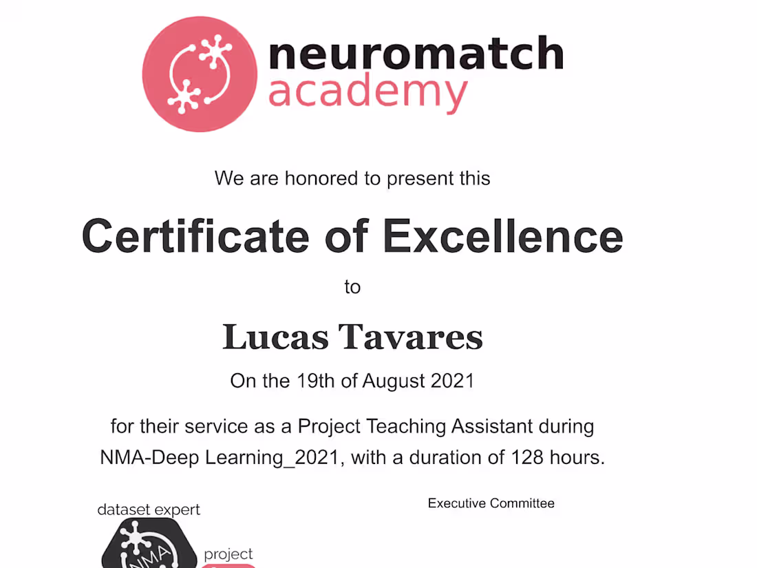 Cover image for Deep Learning & Computational Neuroscience Teaching Assistant