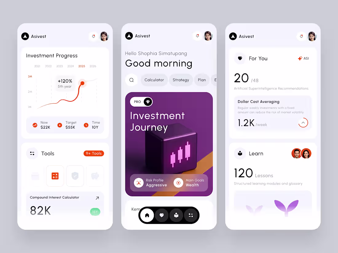 Cover image for Asivest – Mobile Investment Tools Dashboard App Meet Asivest...