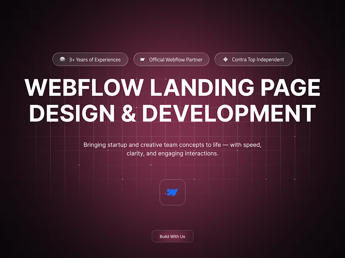 Cover image for Webflow Landing Page Design & Development