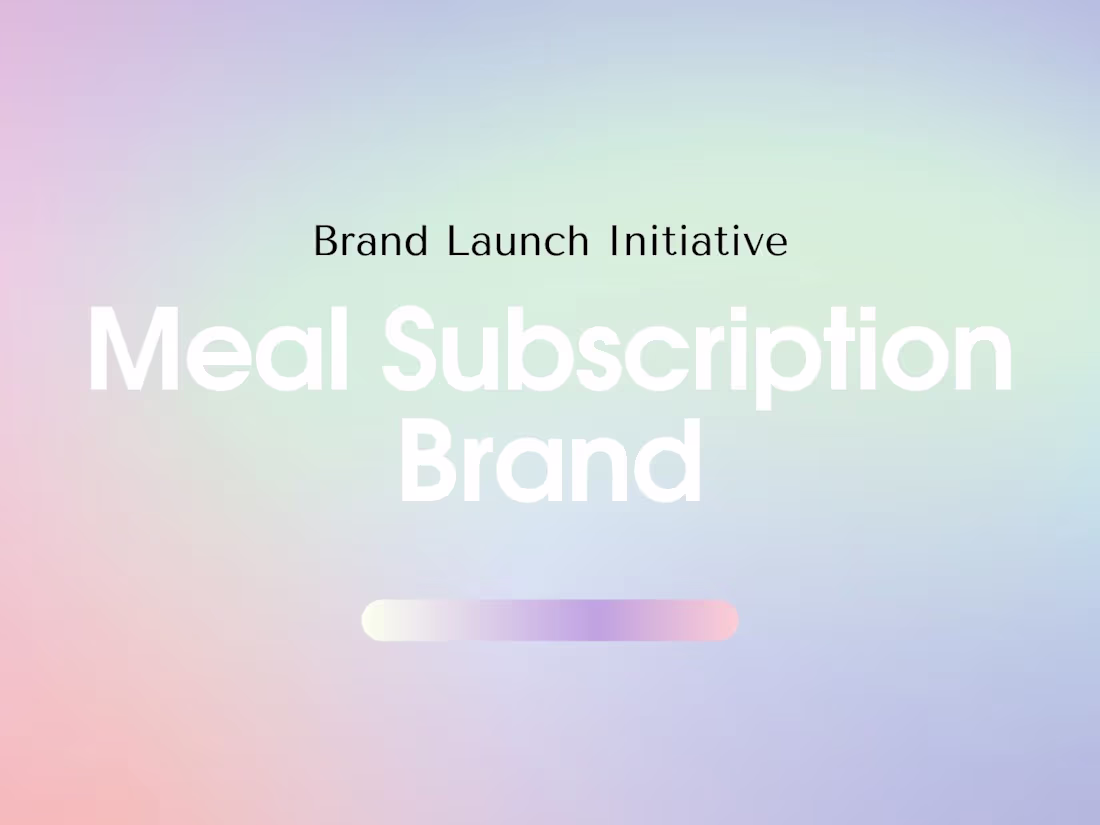 Cover image for Meal Subscription | Brand Launch Initiative