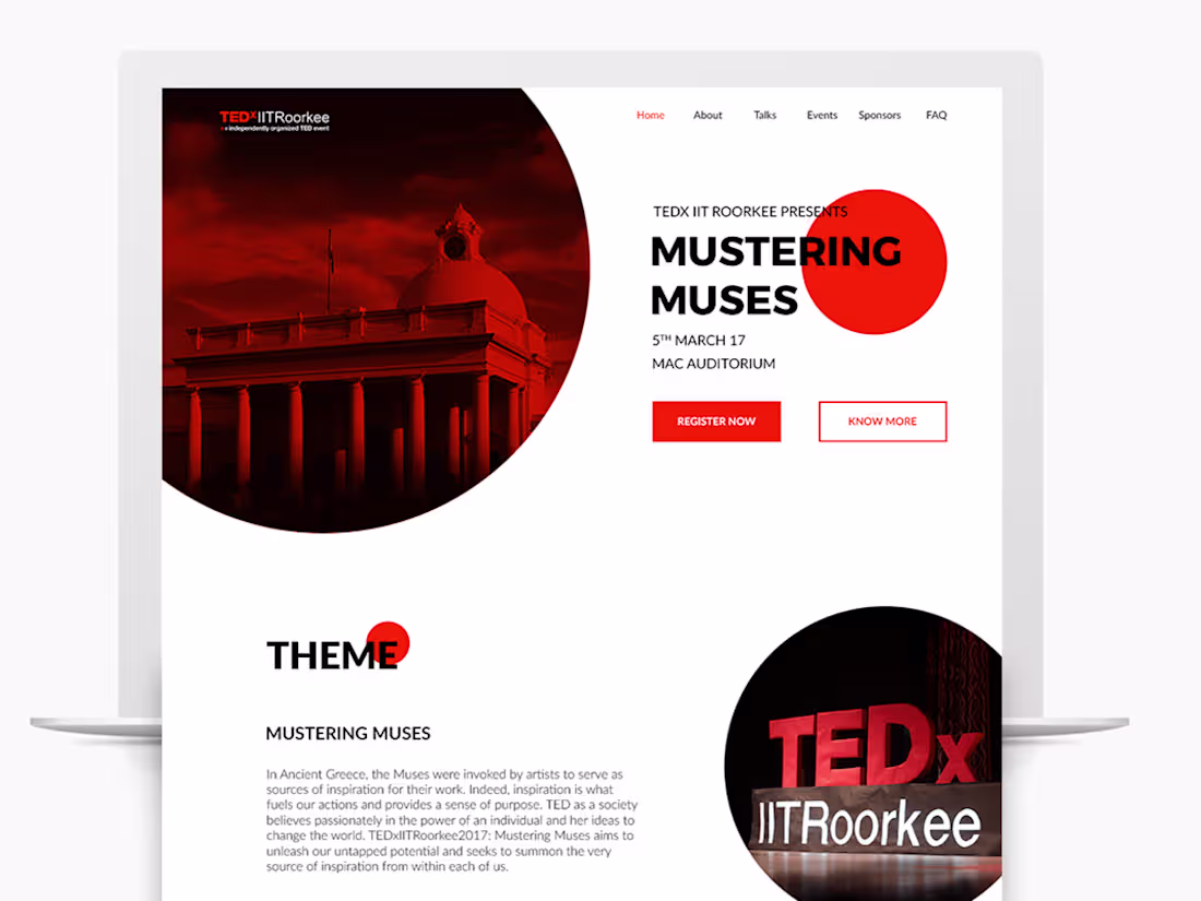 Cover image for TEDx IIT Roorkee website