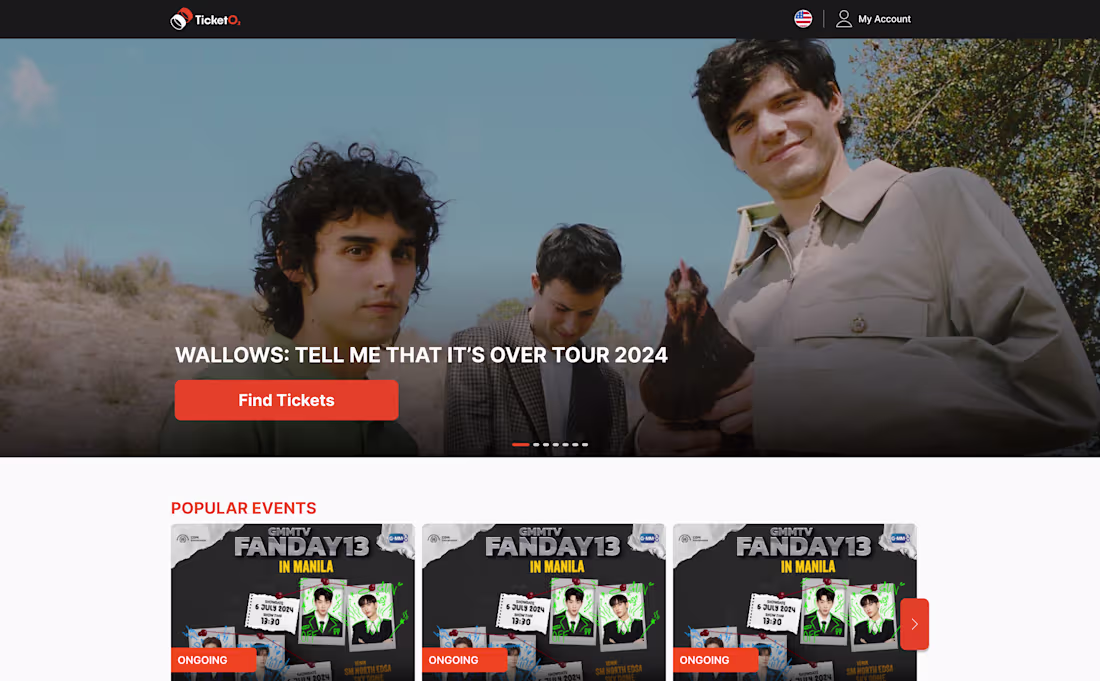 Cover image for TicketO2: Ticketing website