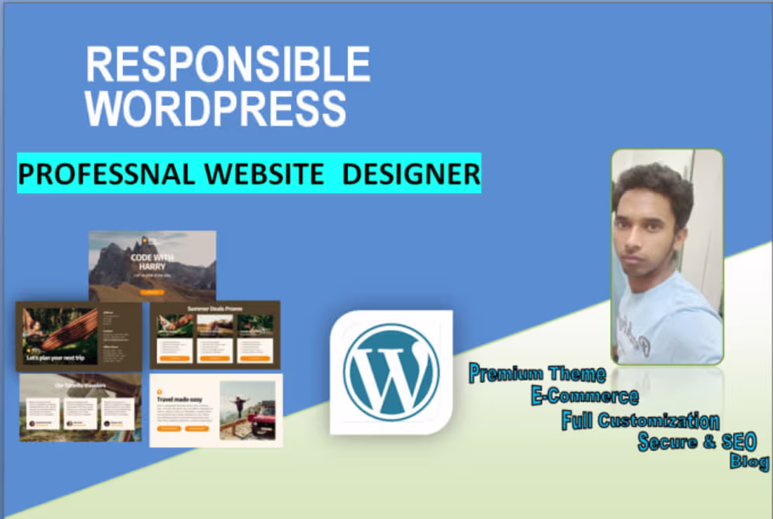 Cover image for I will responsible wordpress website design or blog