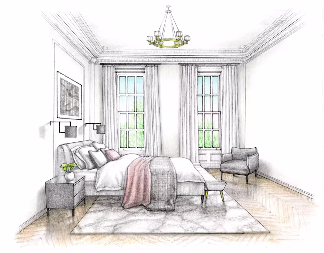 Cover image for Hand-drawn bedroom illustration