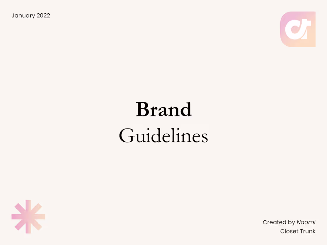 Cover image for Brand Guidelines on Behance