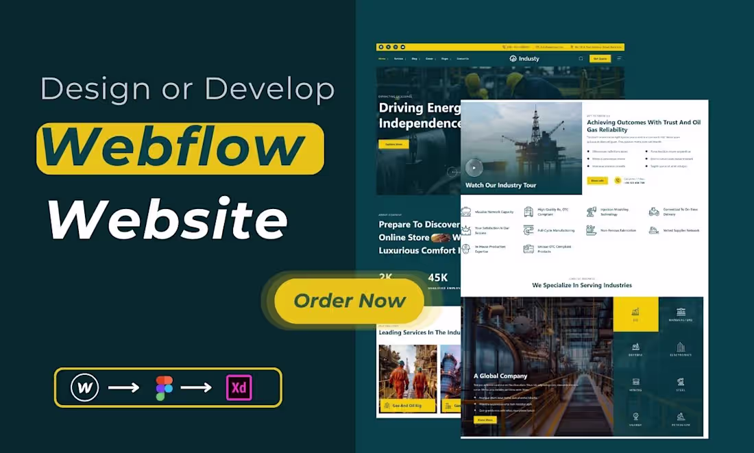 Cover image for Figma to webflow- Design responsive webflow landing page