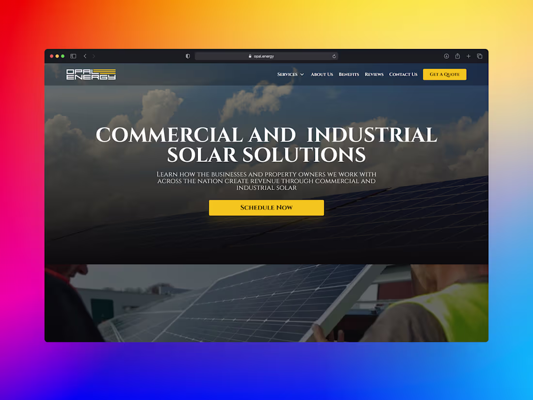 Cover image for Solar Website with Lead Capture & Project Credibility