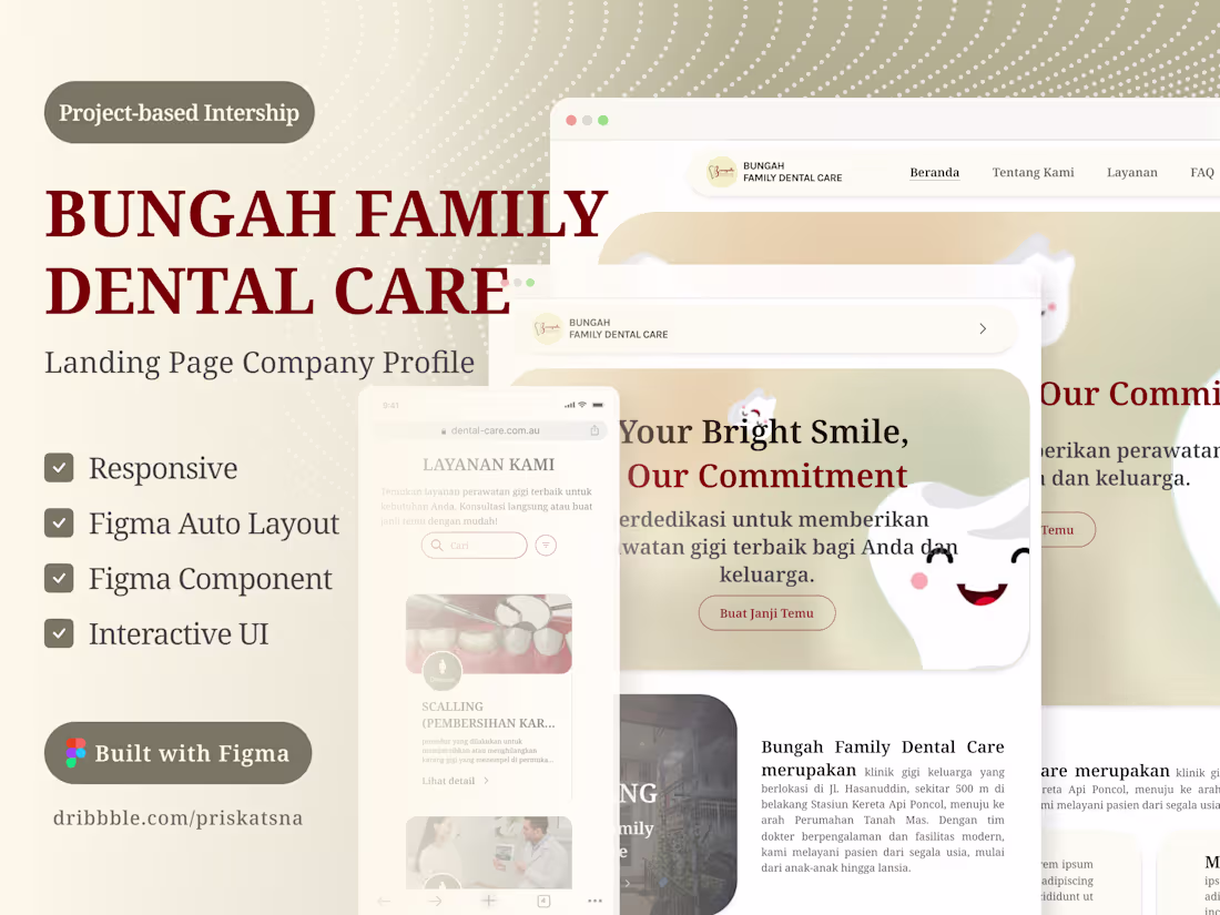 Cover image for Landing Page Design for Dental Clinic: Bungah Family Dental Care
