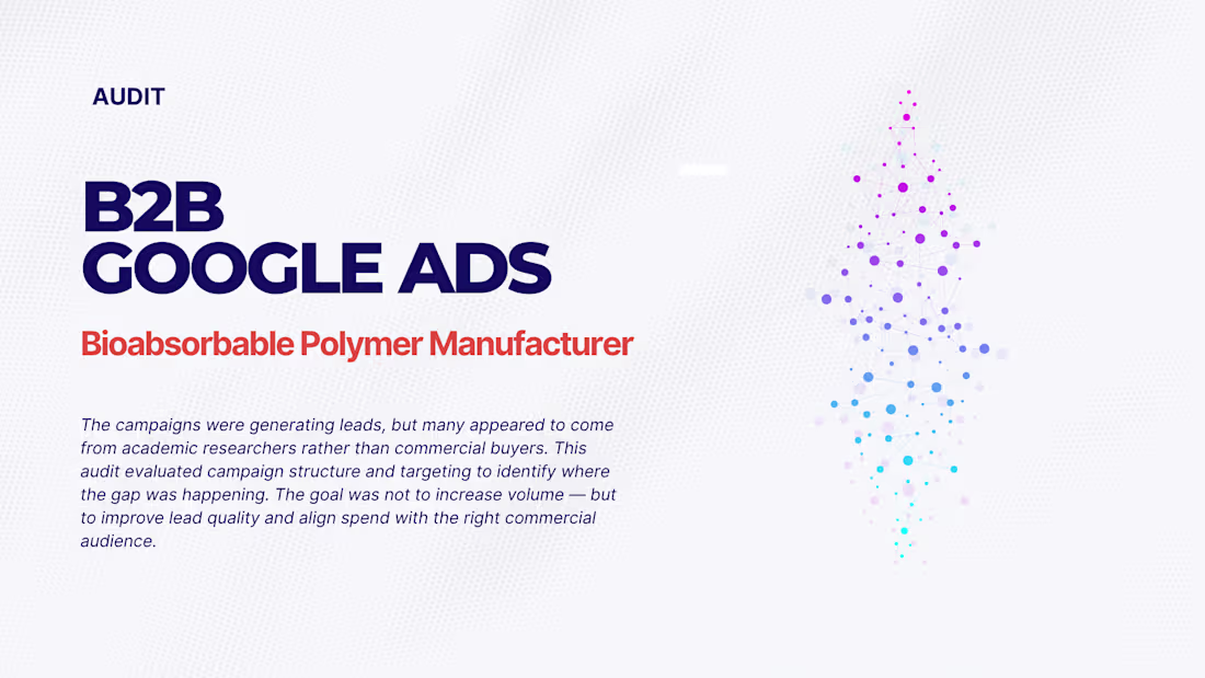 Cover image for Google Ads audit for a