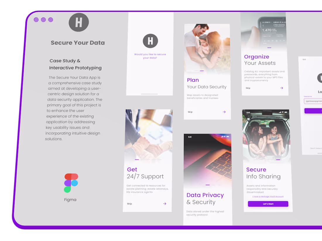 Cover image for Secure Your Data - Case Study & Interactive Prototyping