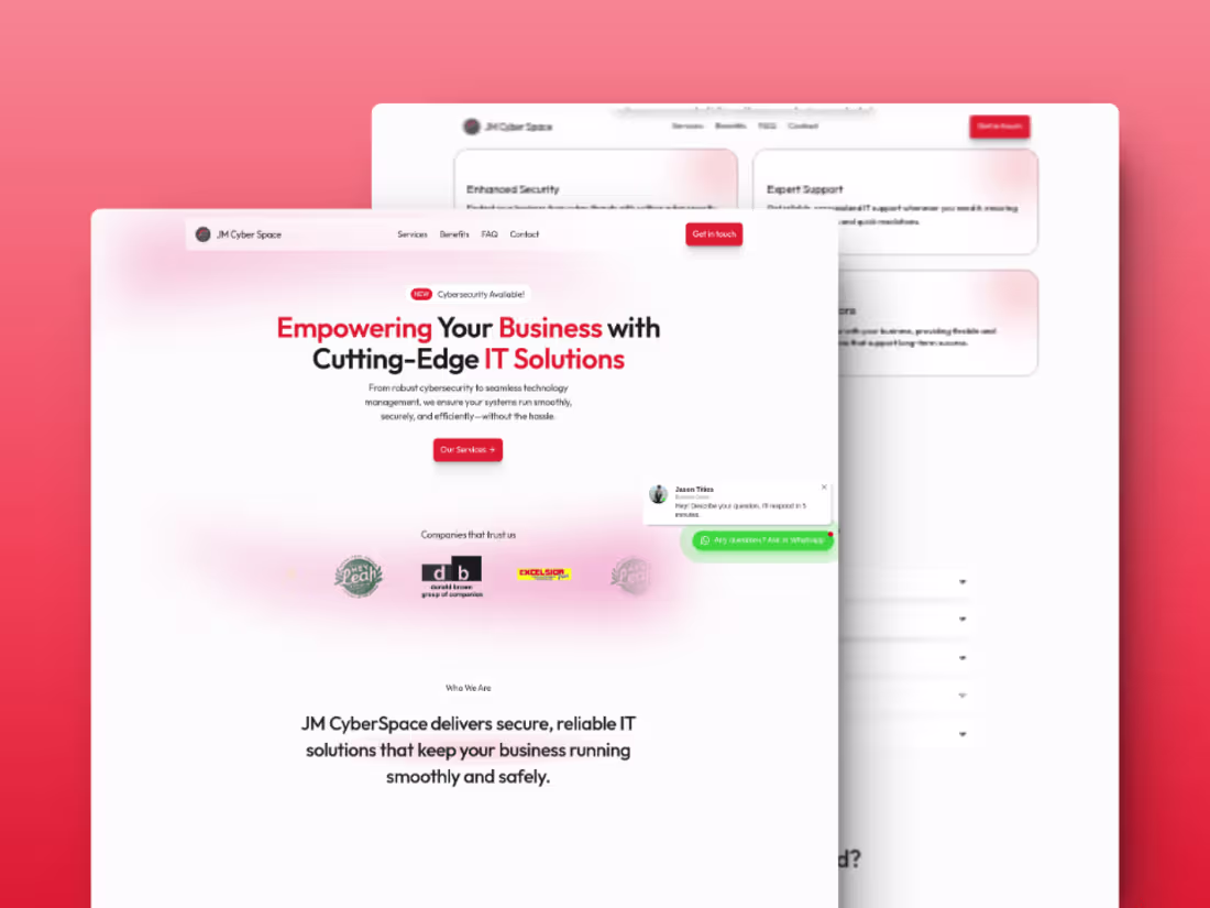 Cover image for JM Cyber Space Framer Website Build
