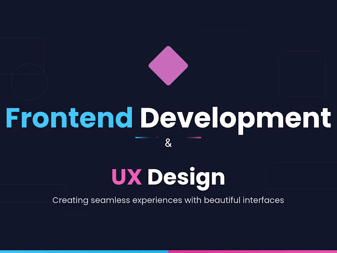 Cover image for  Frontend Development & UX Design