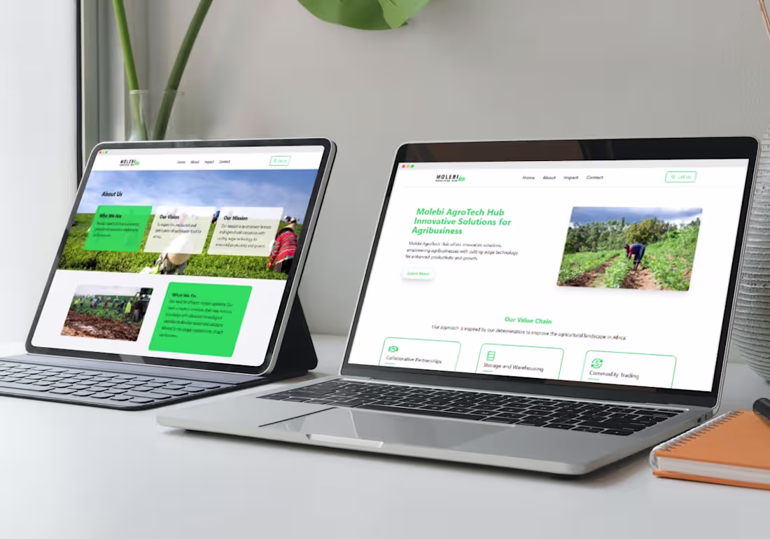 Cover image for Molebi AgroTech Hub Website with React.js & Tailwindcss