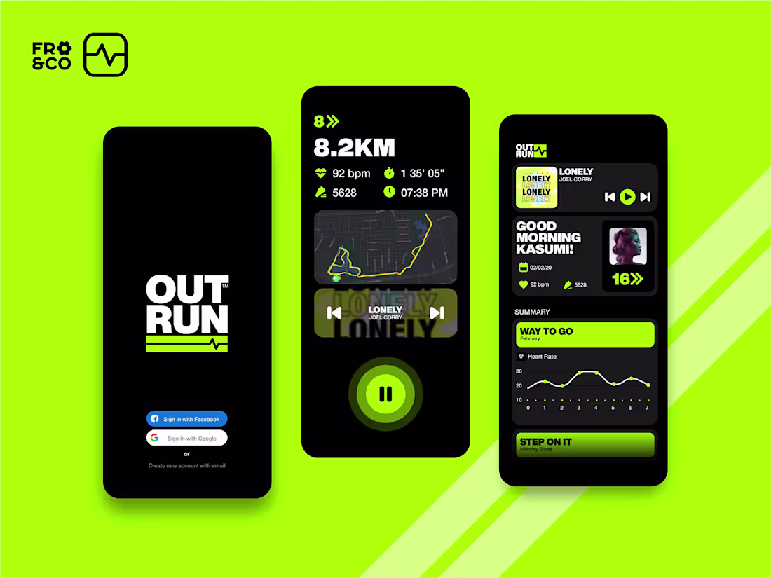 Cover image for OUTRUN™ -App UI on Behance