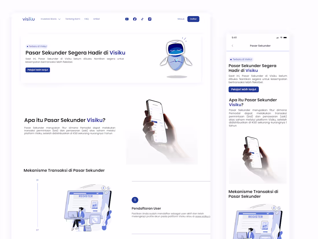Cover image for Visiku Website and App Redesign