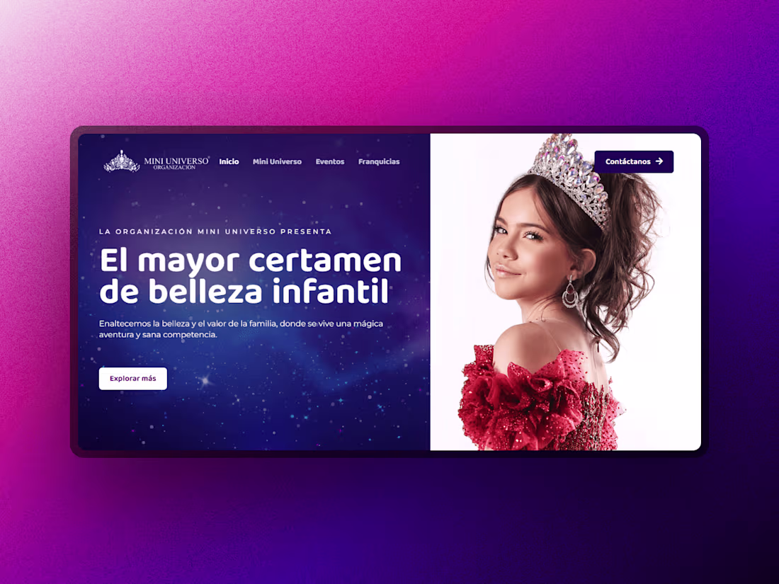 Cover image for MINI UNIVERSO - El Mayor certamen de belleza infantil