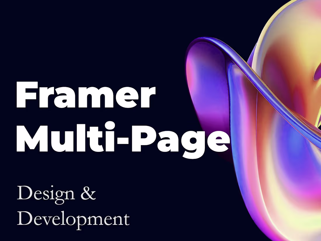 Cover image for Framer  Multi Page Website | Design & Development