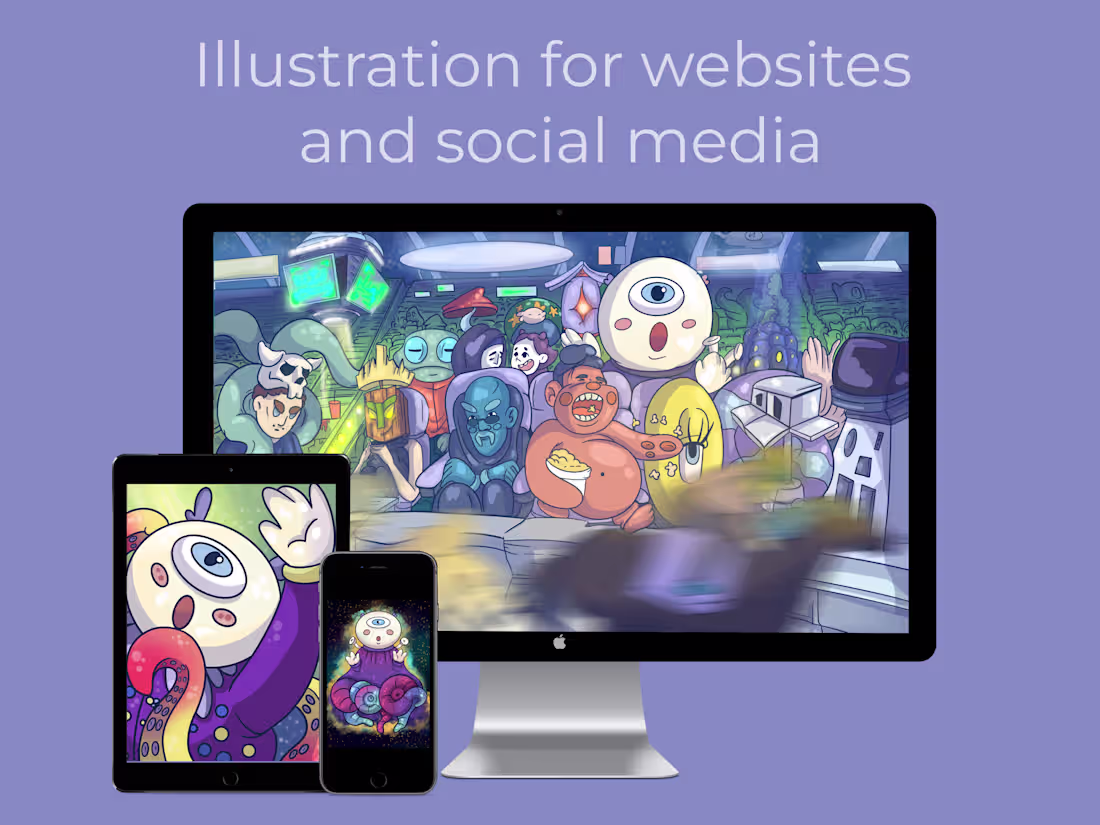 Cover image for Web Illustration/Illustration for social media/Music album cover