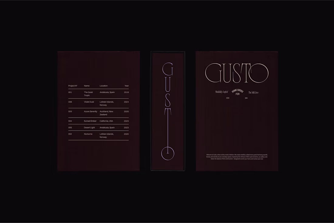 Cover image for Gusto Home Goods / Brand & Web