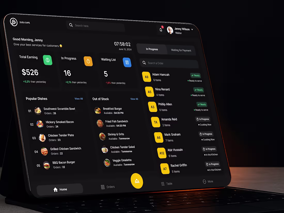 Cover image for Restaurant POS System | Point of Sale | UI/UX Design