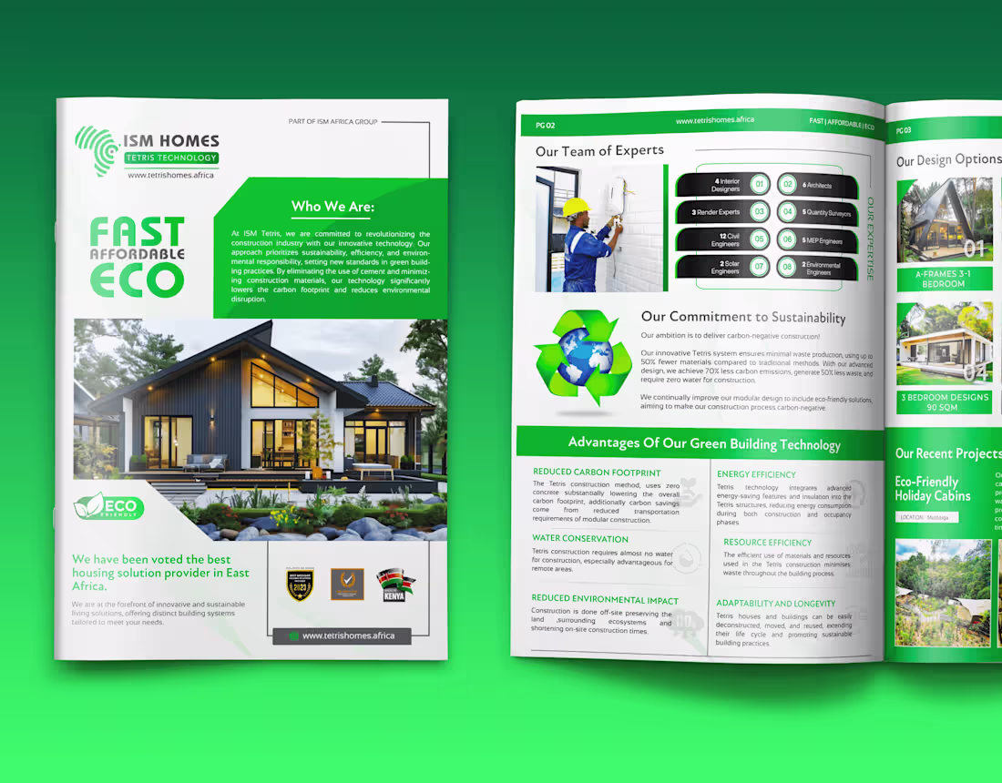 Cover image for ECO - SUSTAINABLE 4 PAGER A4 BROCHURE DESIGN FOR PRINT