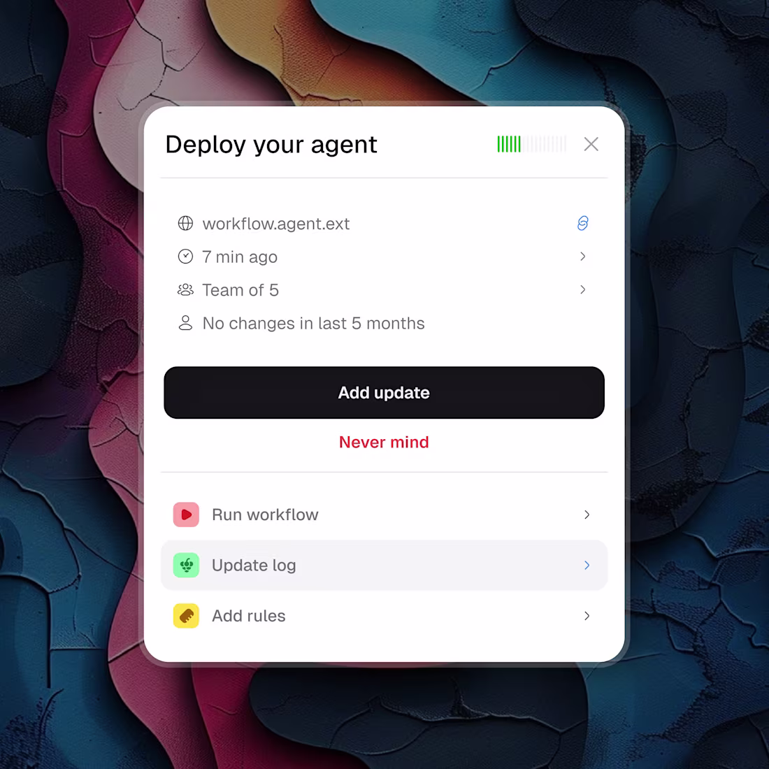 Cover image for Agent Deployment {Light mode}