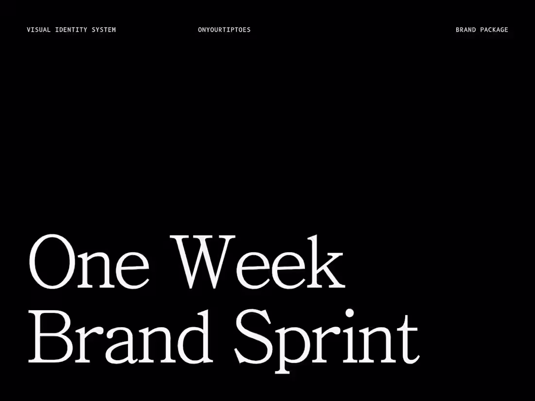 Cover image for One Week Brand Sprint