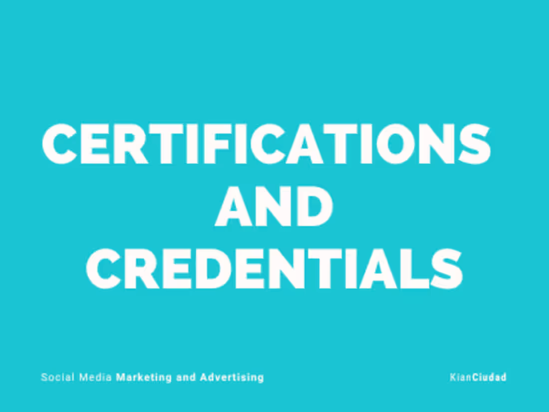 Cover image for My Certifications and Credentials