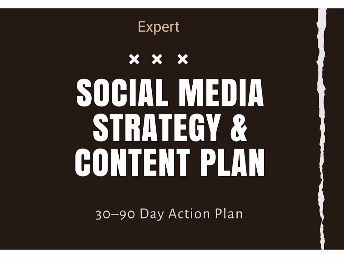 Cover image for I will craft an expert social media strategy and content plan