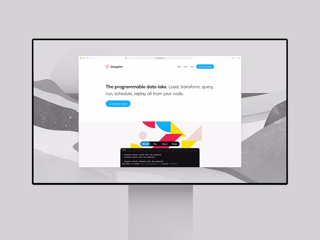 Cover image for Bauplan Logo & Website (Client raised €7.5m after completion)