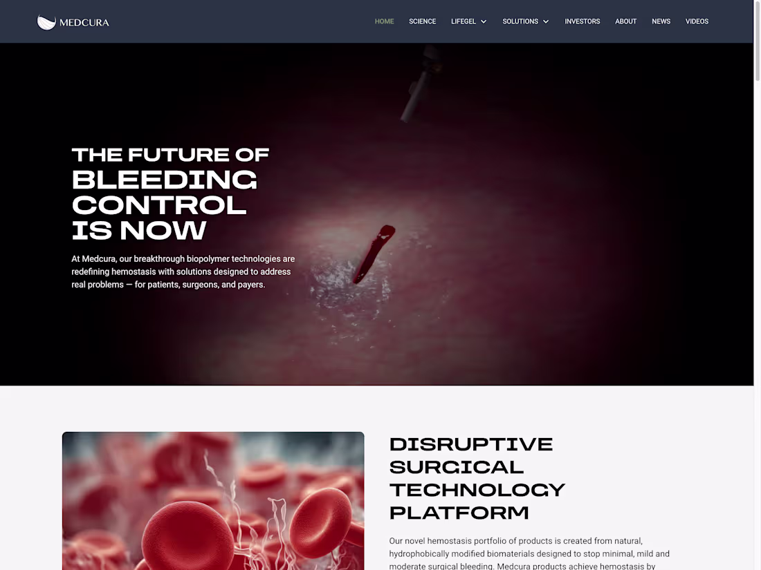 Cover image for Medcura - Innovative Bleeding Control