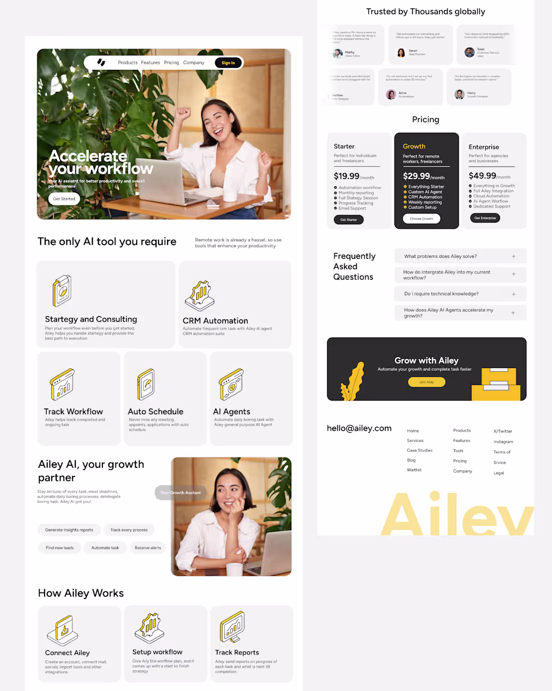 Cover image for AI Workflow Landing Page Design