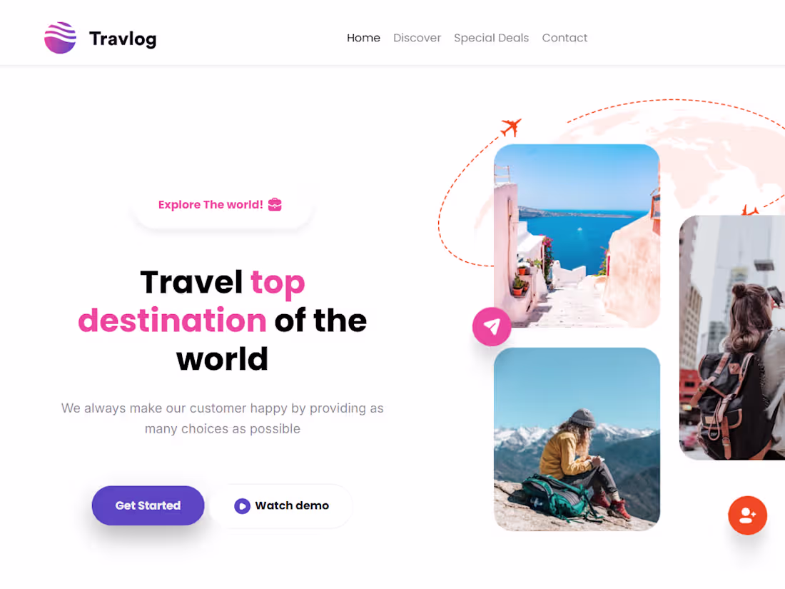 Cover image for Travlog - Responsive Travel Agency Landing Page