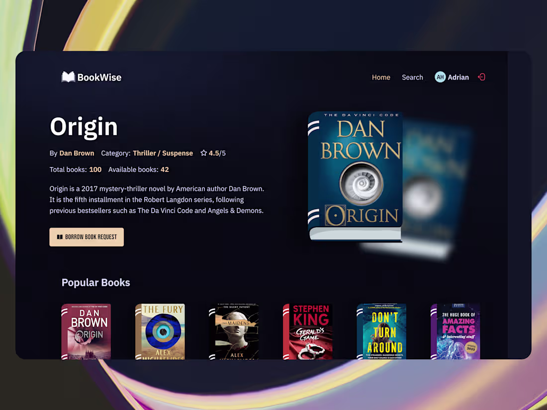 Cover image for BookWise University Library Platform