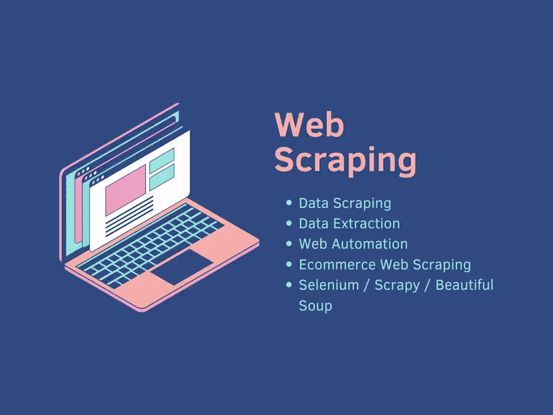 Cover image for Web scraping, crawling for extract data from any website.