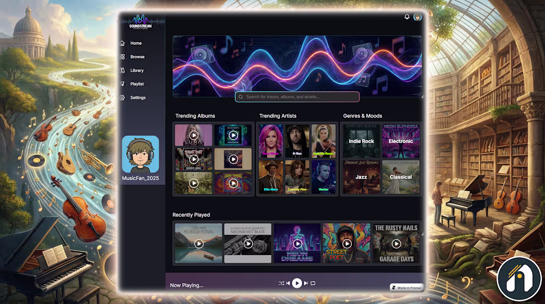 Cover image for Bringing the noise with Framer. 🎵 I am sharing my 2️⃣nd Fra...