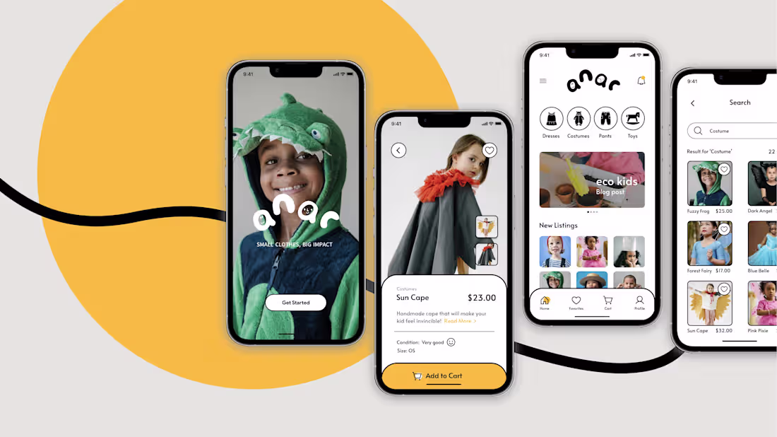Cover image for ANAR | Sustainable Kidswear Mobile App