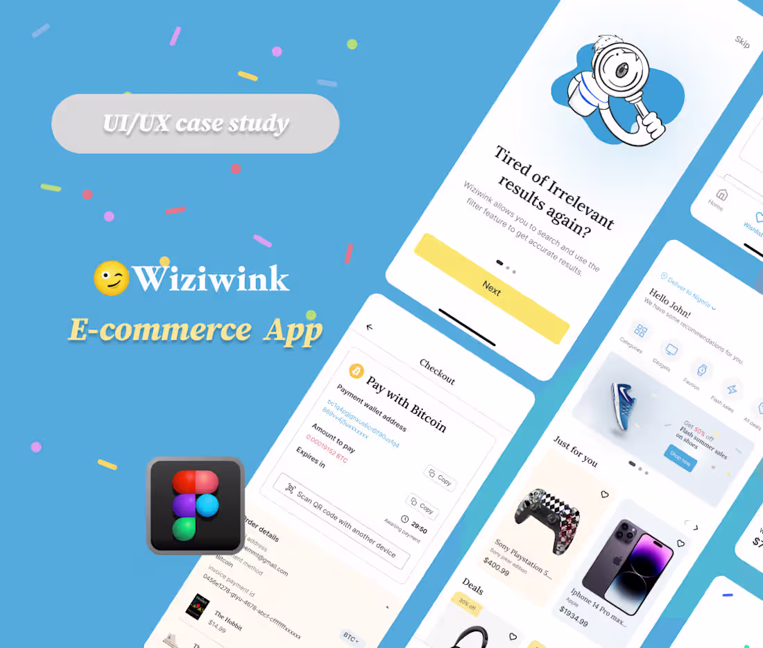 Cover image for Wiziwink E-commerce shopping App