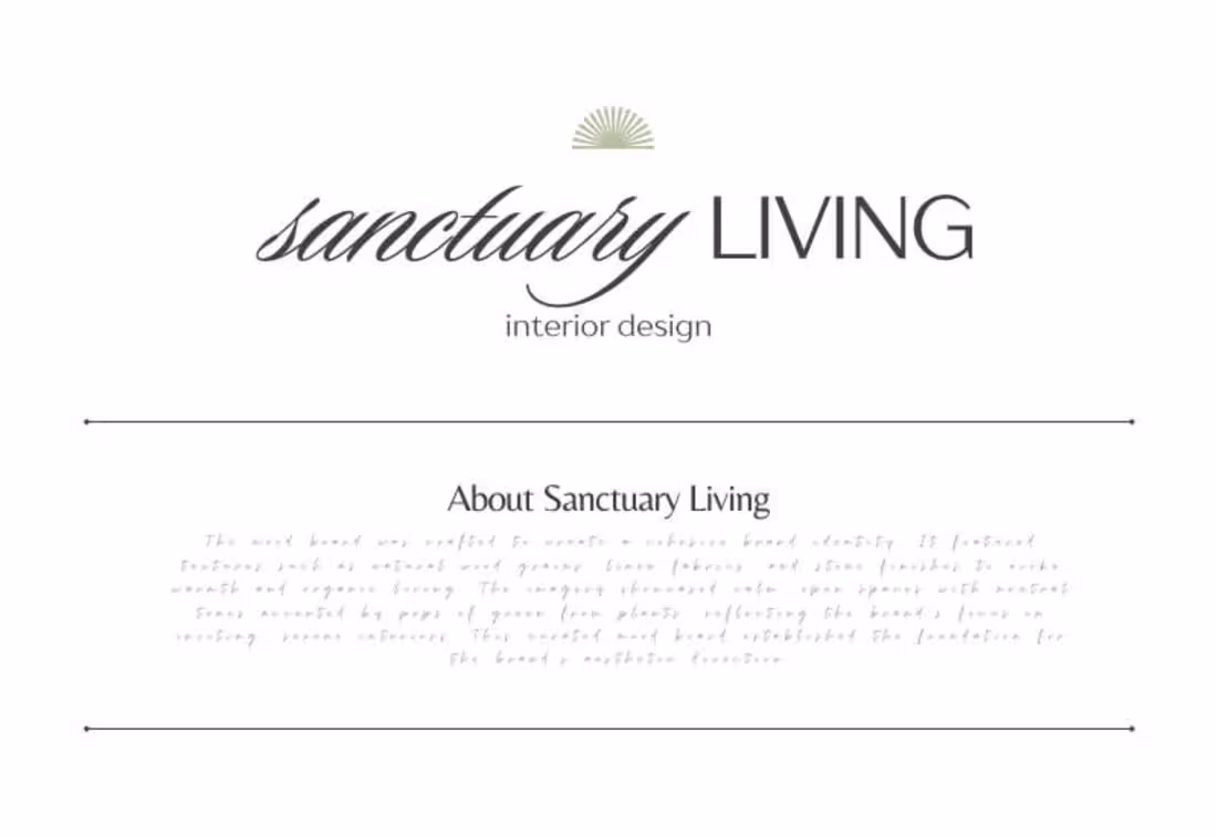 Cover image for Sanctuary Living Brand Guidelines 