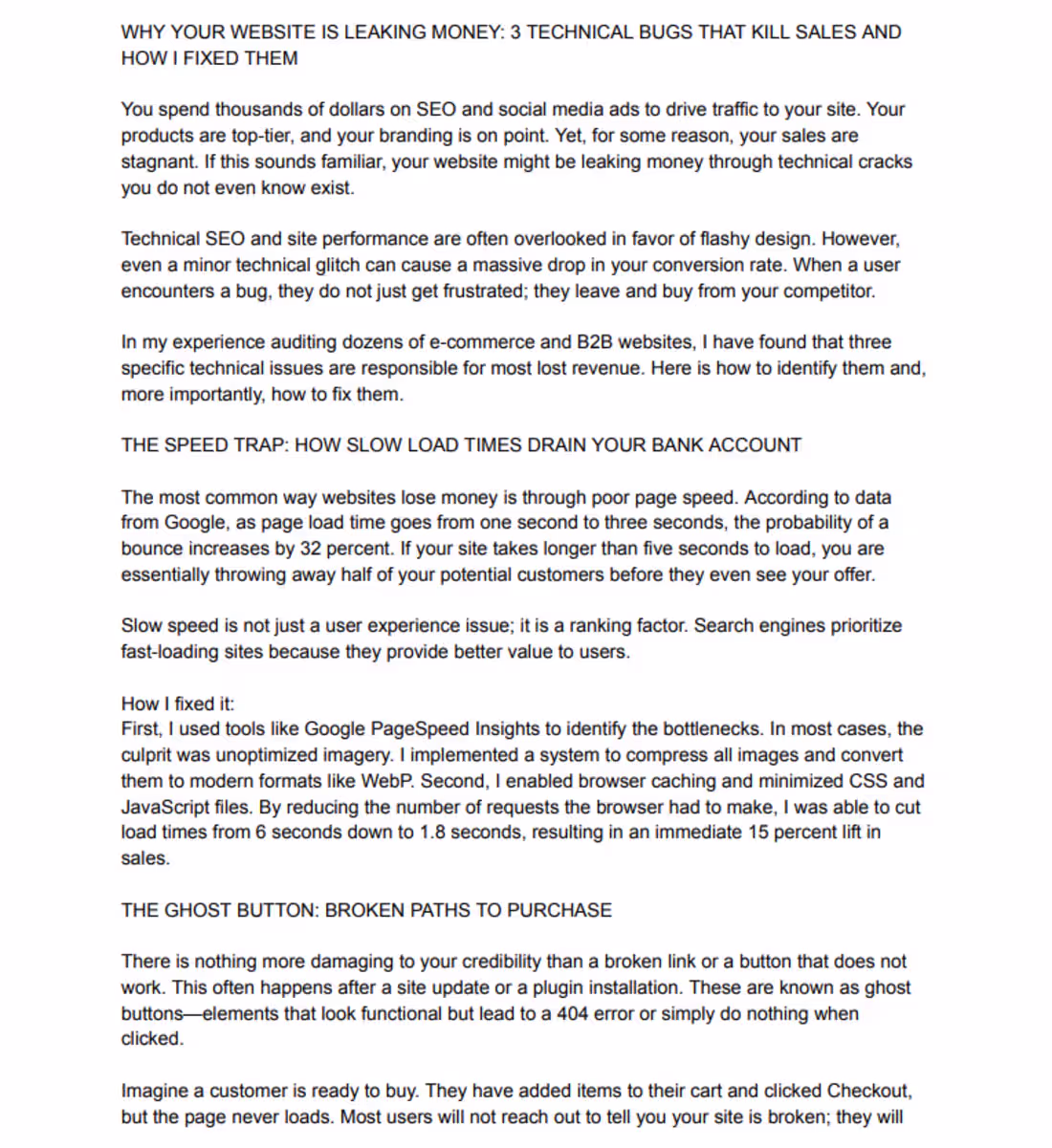 Cover image for Why Your Website is "Leaking"